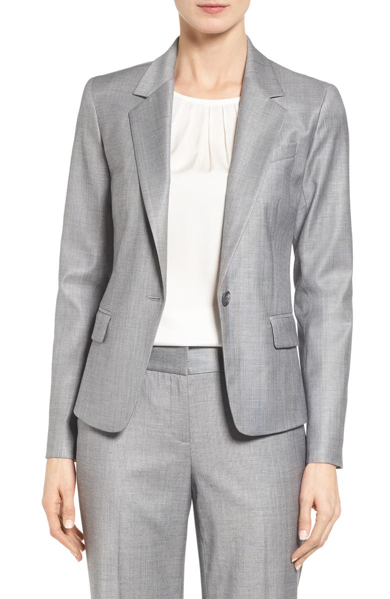 Classiques Entier<sup>®</sup> Wool Blend One-Button Suit Jacket, Main, color, 