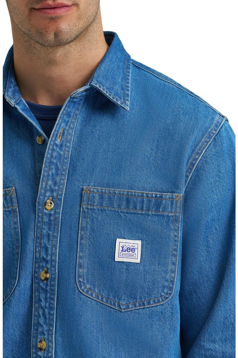 91-J Worker Long Sleeve Button Up Shirt, Alternate, color, TRADEWINDS
