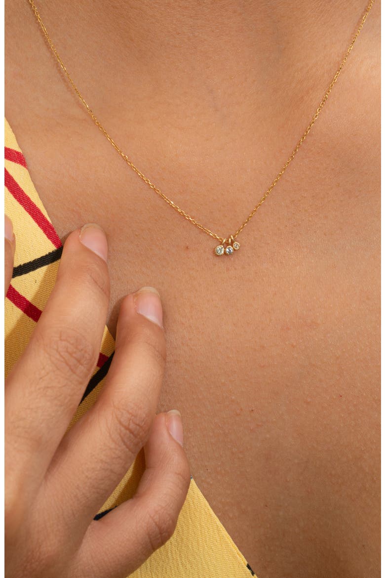 Moon Drop Necklace, Alternate, color, YELLOW GOLD/ GREEN SAPPHIRE