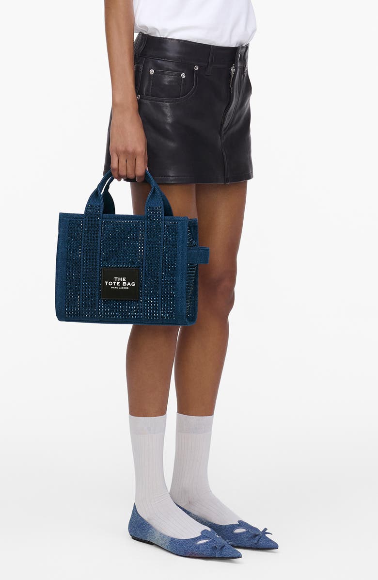 Marc Jacobs The Crystal Denim Small Tote Bag, Alternate, color,