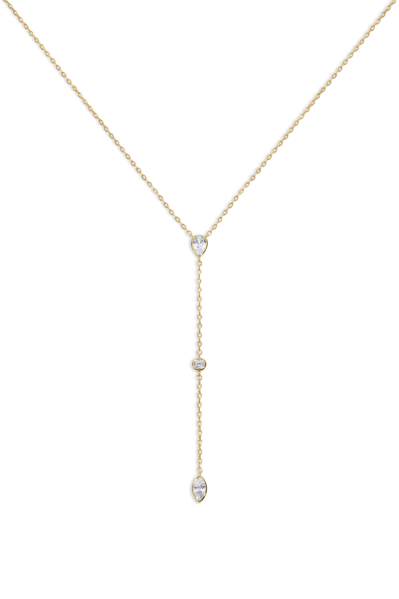 Paloma Lariat Necklace, Main, color, Yellow Gold