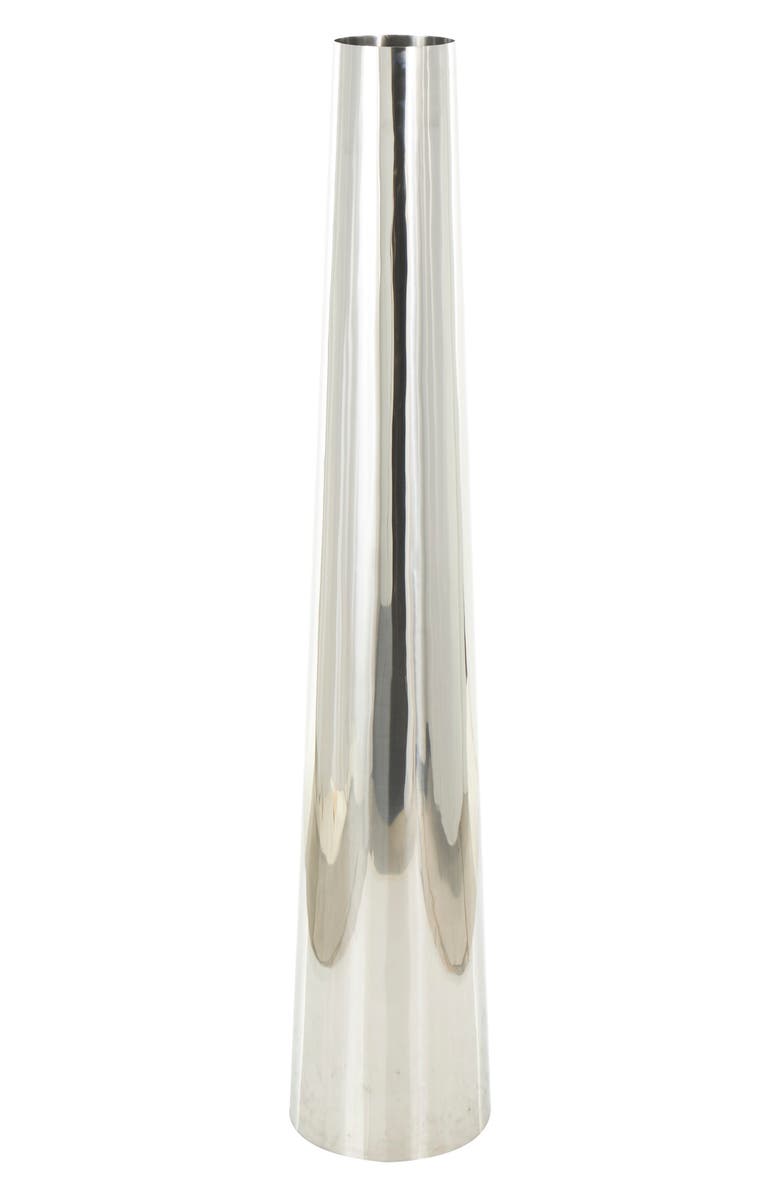 VIVIAN LUNE HOME Stainless Steel Vase, Alternate, color, Silver