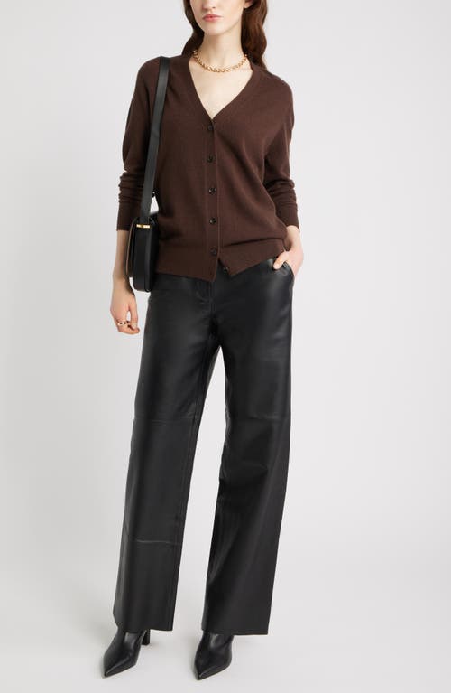 Nordstrom Cashmere V-neck Cardigan In Brown