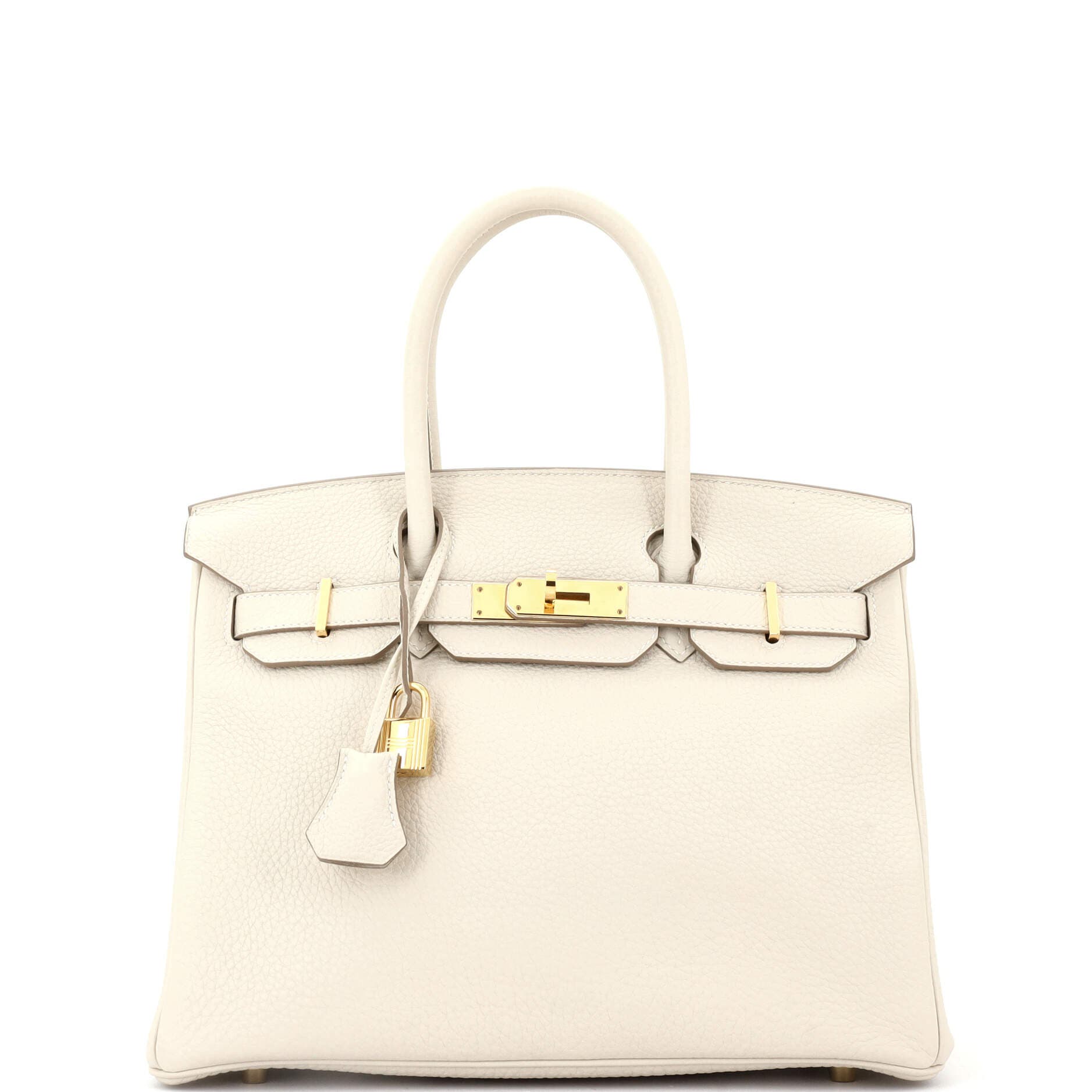 Pre-Owned Hermes Birkin Handbag Light Togo with Gold Hardware 30, Main, color, 