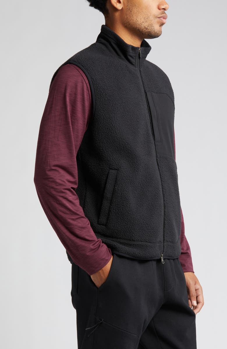 Zella High Pile Fleece Vest, Alternate, color,