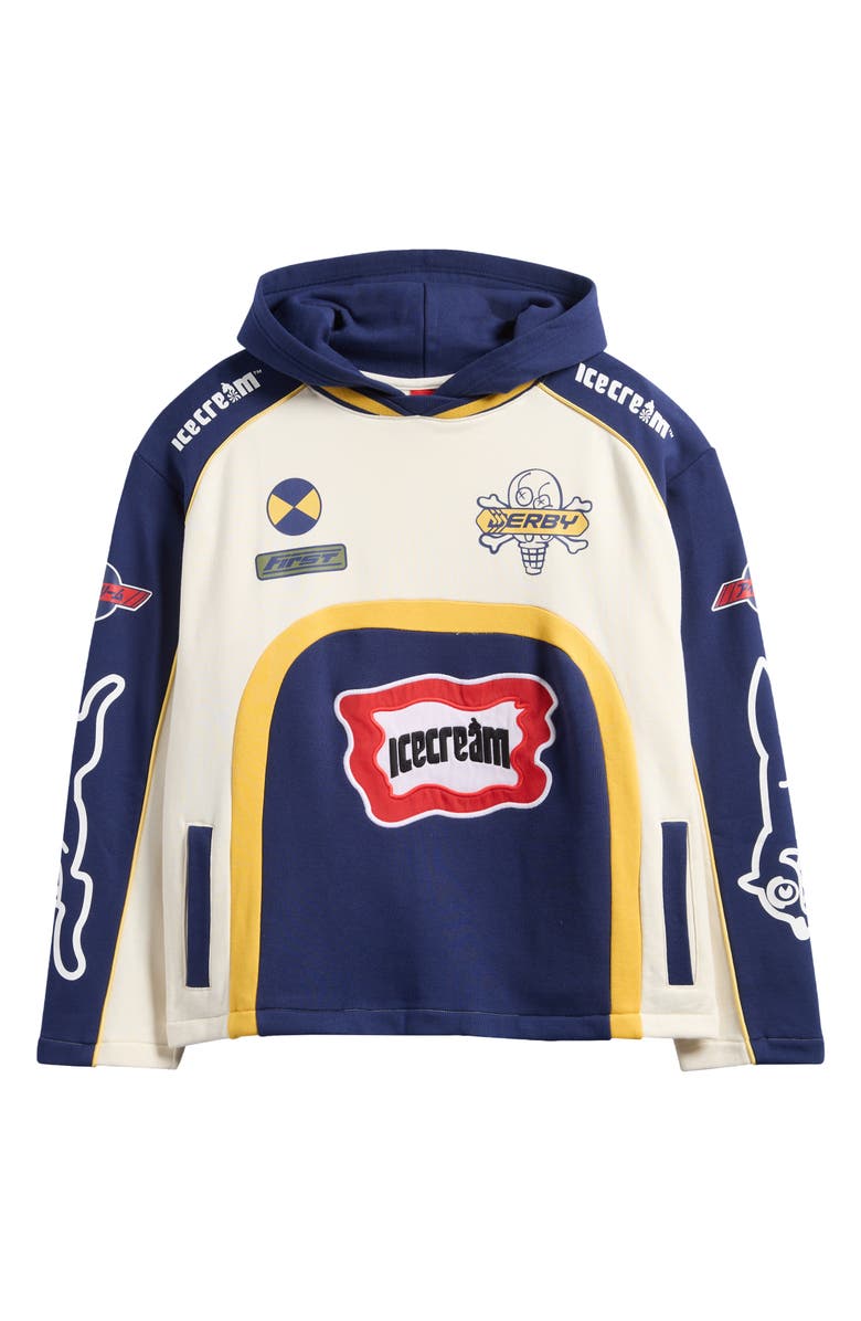 ICECREAM First Place Colorblock Pullover Hoodie, Alternate, color, Whisper White