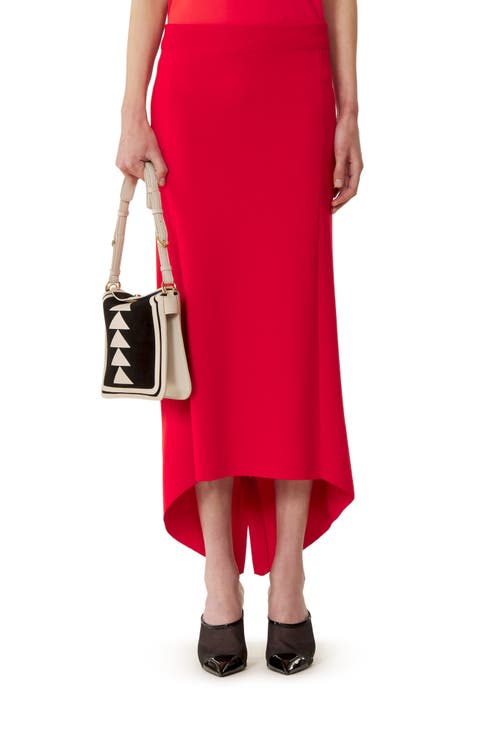 Buttoned Long Skirt In Merino Wool