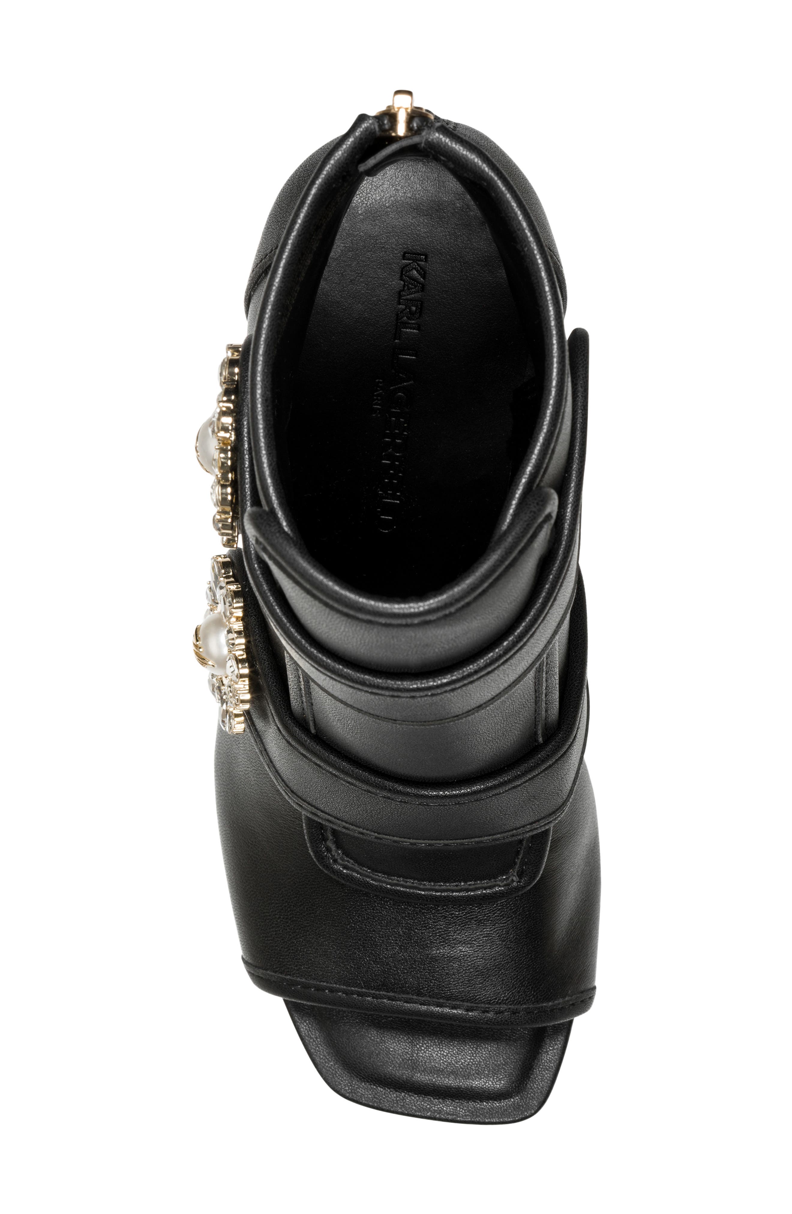 KARL LAGERFELD PARIS Dimitra Crystal Embellished Sandal, Alternate, color, Black