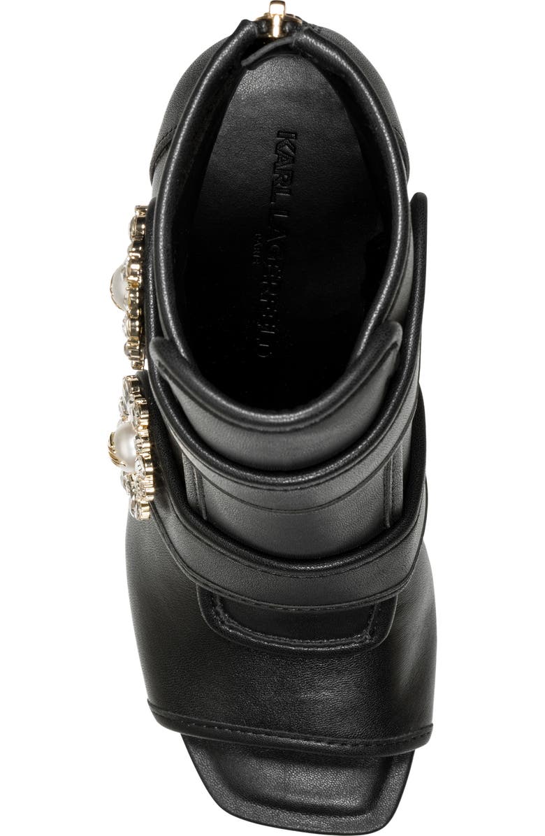 KARL LAGERFELD PARIS Dimitra Crystal Embellished Sandal, Alternate, color, Black