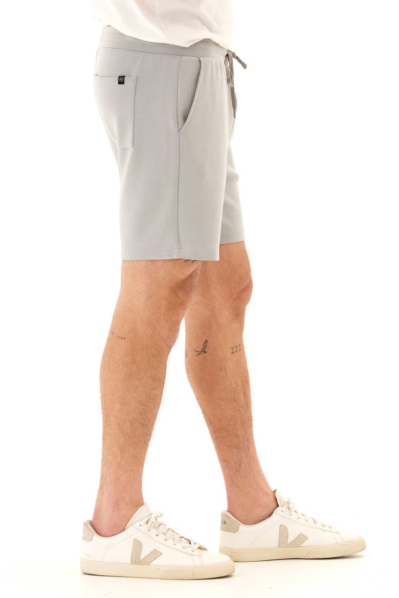 Garrett Peached Drawstring Shorts, Alternate, color, ANCHOR