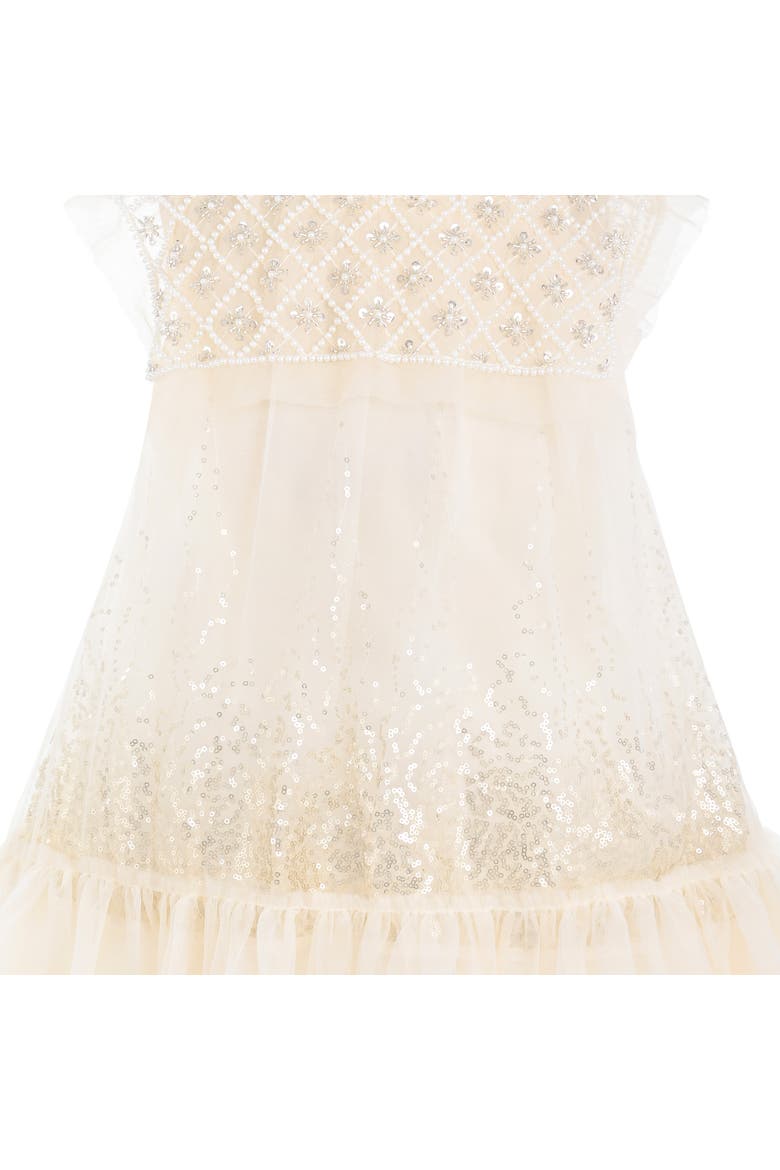 Renoria Lace Sparkle Dress, Alternate, color, Beige