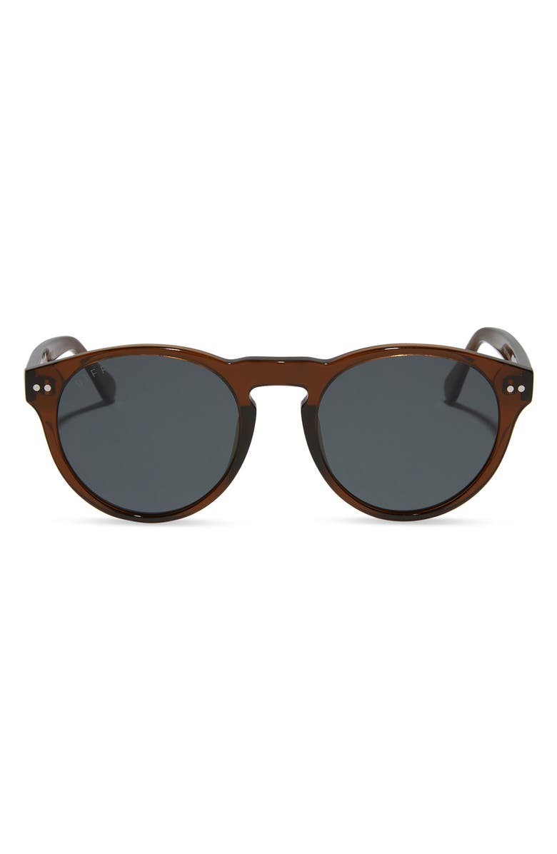 DIFF Cody Polarized Round Sunglasses, Main, color, Whiskey Crystal