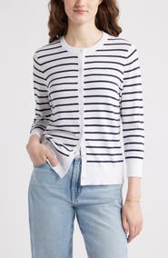Caslon® Crewneck Cardigan