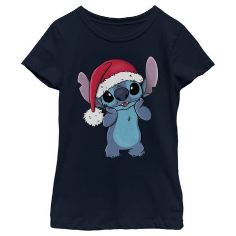 Girl's Lilo & Stitch Santa Surprise  Graphic T-Shirt
