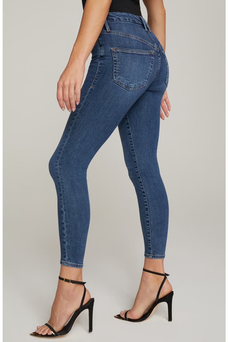 Extreme V High Waist Ankle Skinny Jeans, Alternate, color, BLUE615