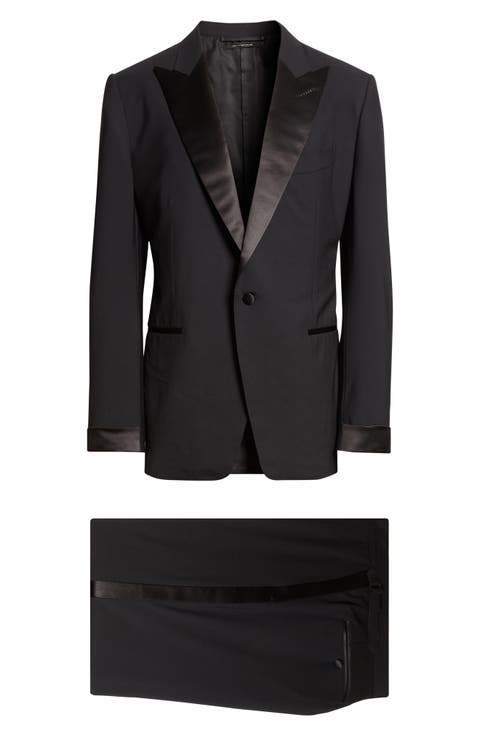 O'Connor Black Stretch Wool Tuxedo