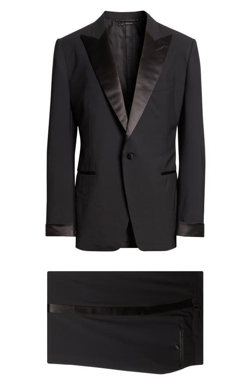 Tom Ford O'connor Black Stretch Wool Tuxedo In Black