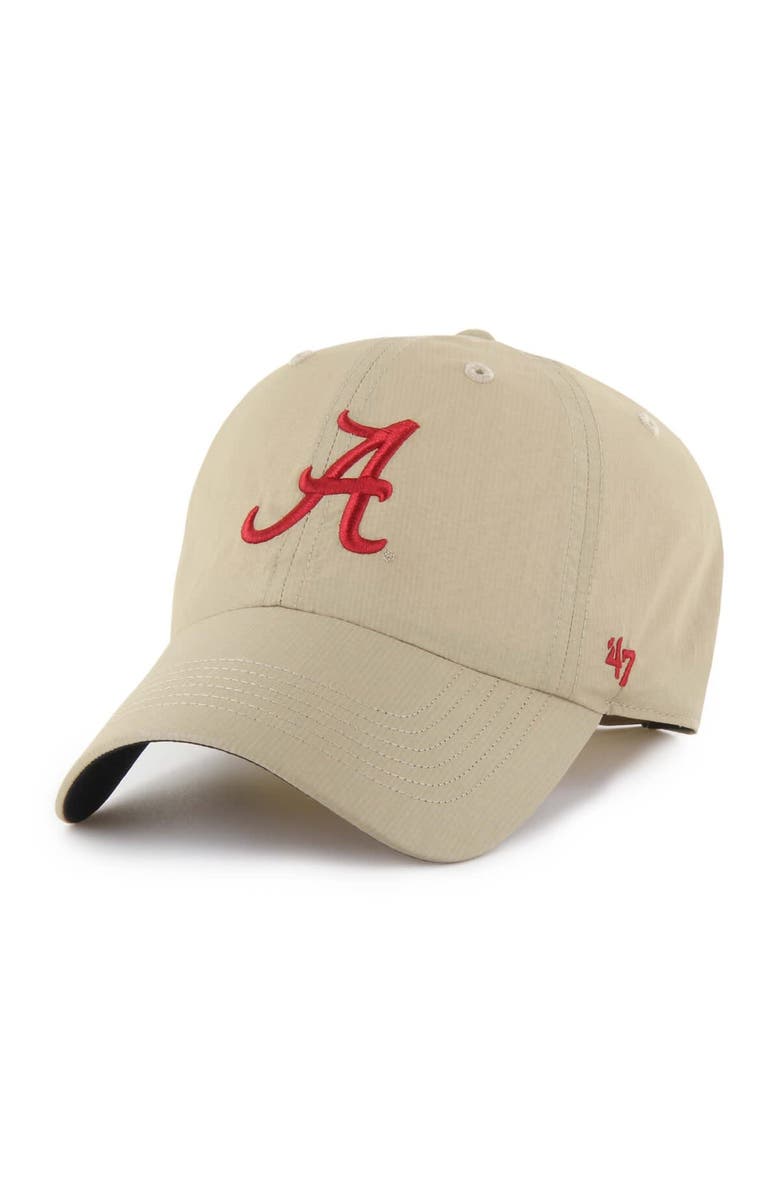 '47 Men's '47 Khaki Alabama Crimson Tide Clean Up brrr° Adjustable Hat, Main, color, 