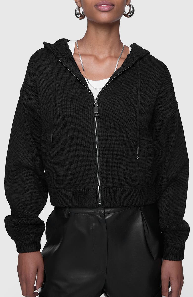 Rebecca Minkoff Quinn Wool Blend Zip Hoodie, Main, color,