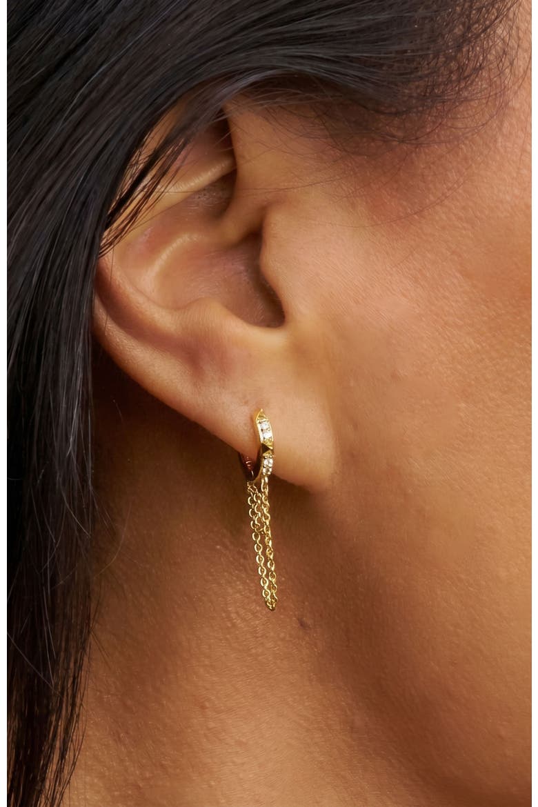 Charlotte 1/2" Renegade Chain Hoop Earrings, Alternate, color, Gold