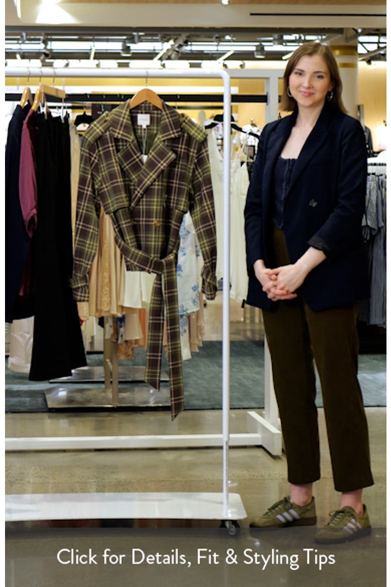 The Cropped Charles Plaid Trench Coat video