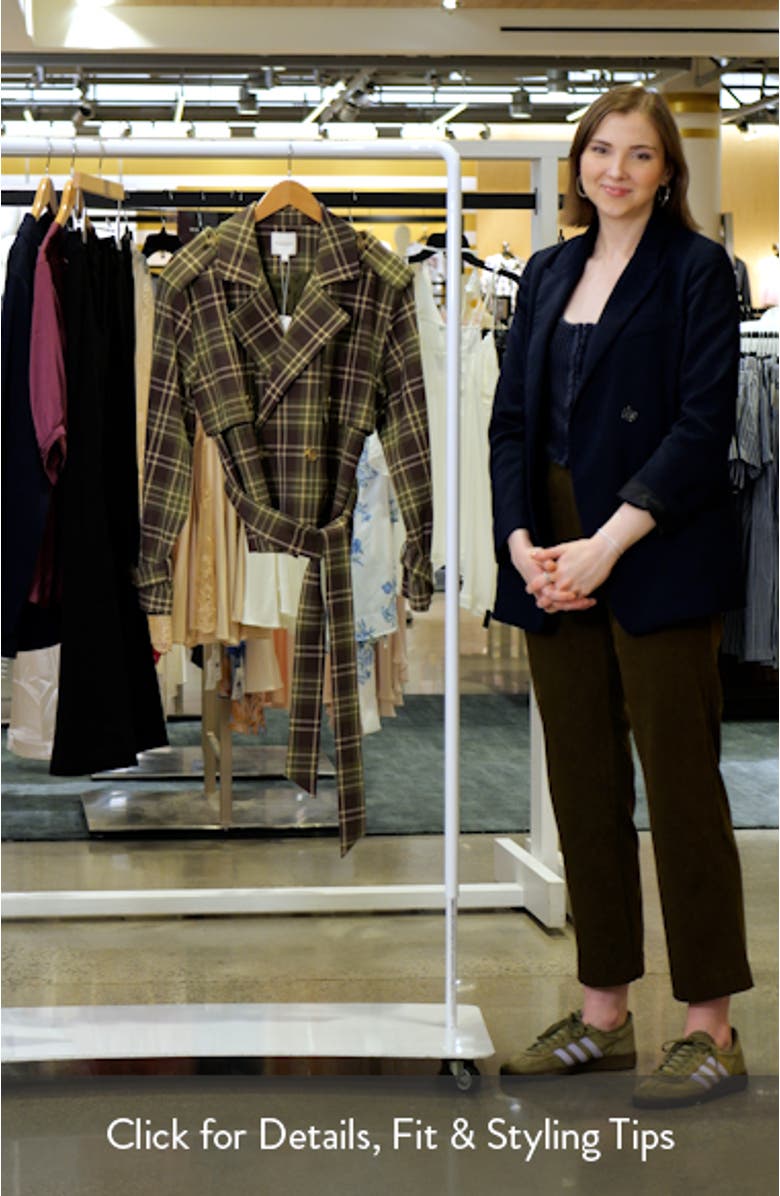 The Cropped Charles Plaid Trench Coat, sales video thumbnail