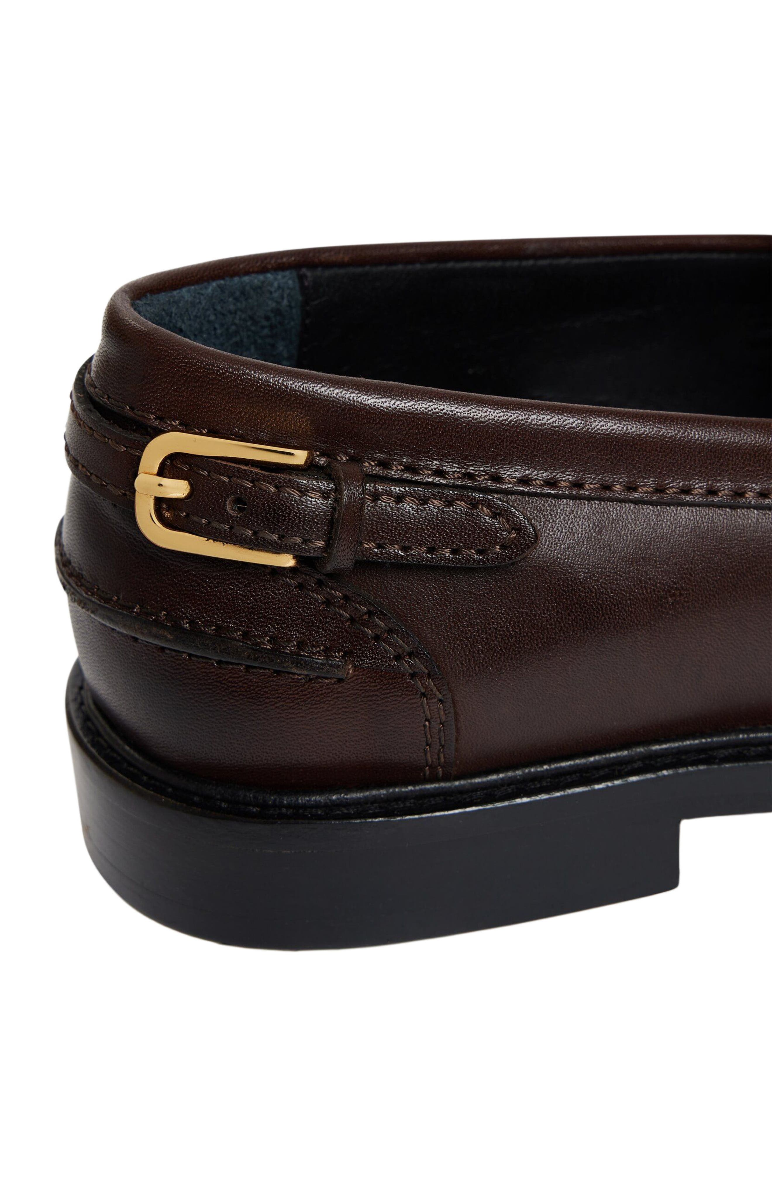 Buckle Loafers, Alternate, color, Brown