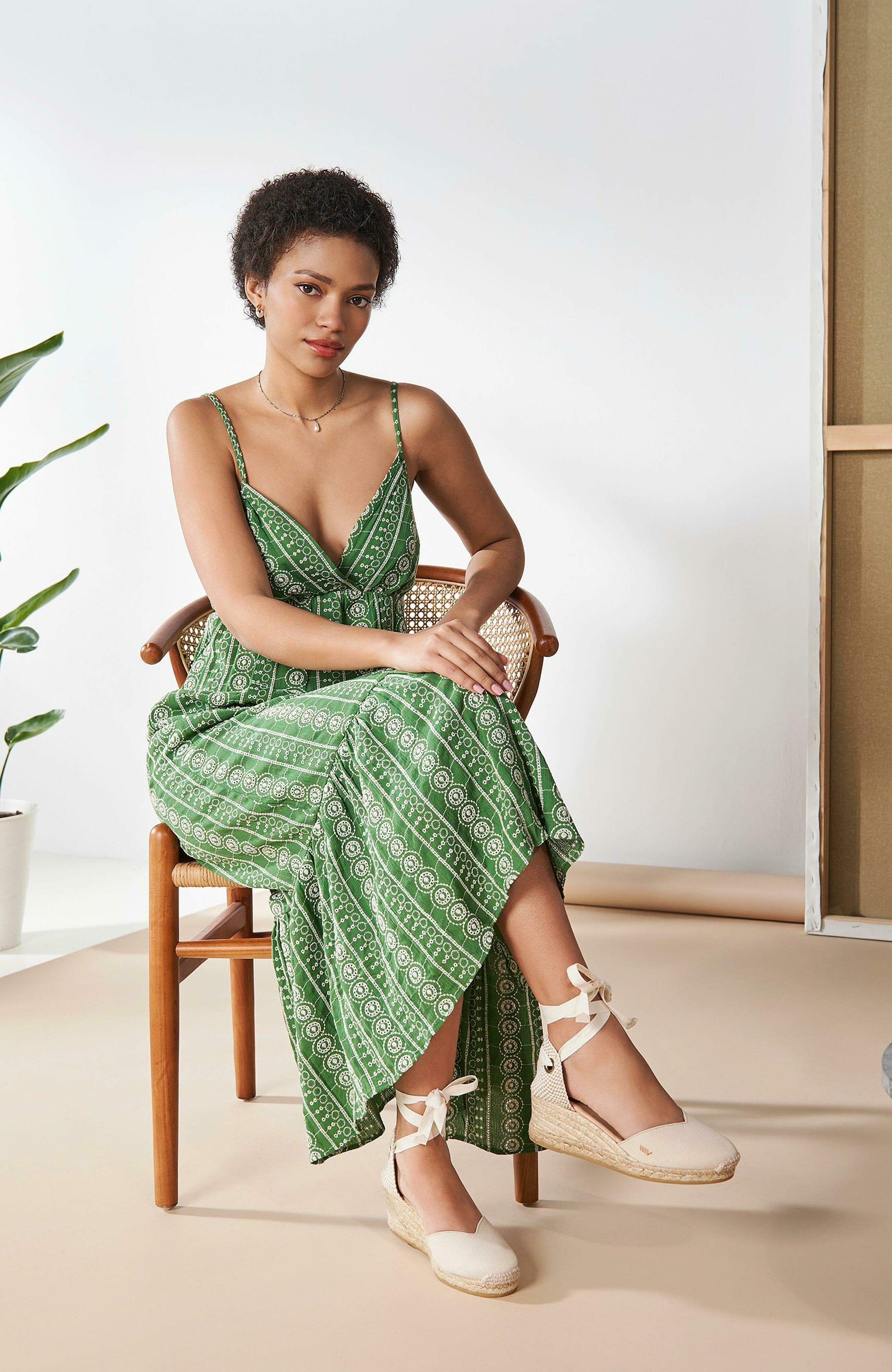 VISCATA Gava Canvas Espadrille Wedges, Alternate, color, Beige