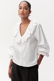 Exquise Bibiane Broderie Embroidered Blouse