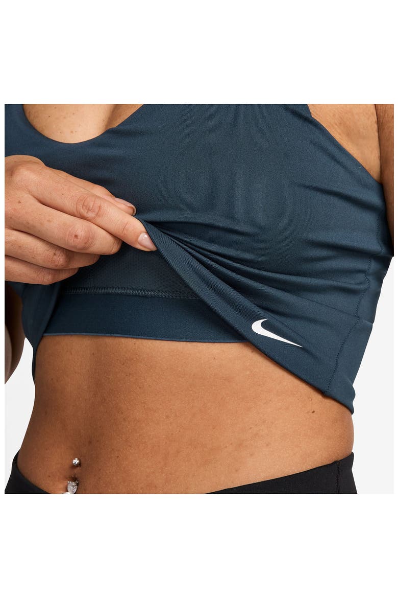 Indy Light-Support Padded Sports Bra Tank, Alternate, color, ARMORY NAVY/ WHITE