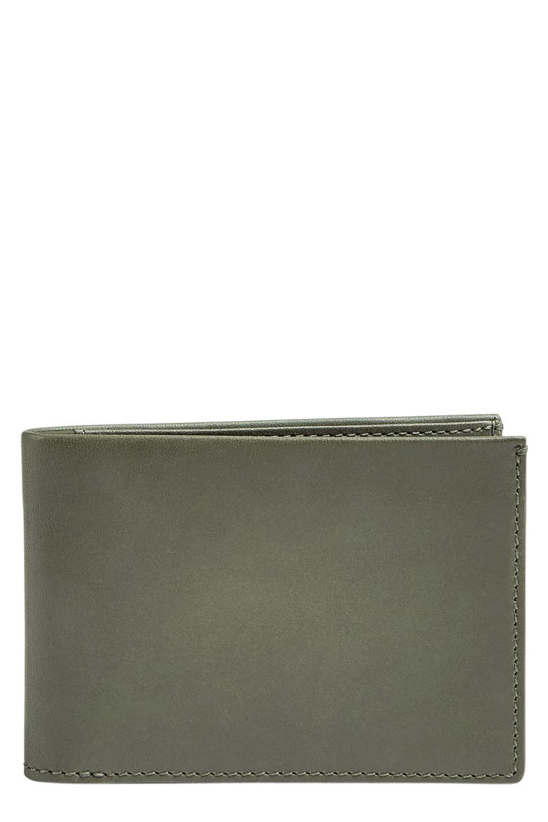 'Ambold' Leather Wallet, Main, color, AGAVE