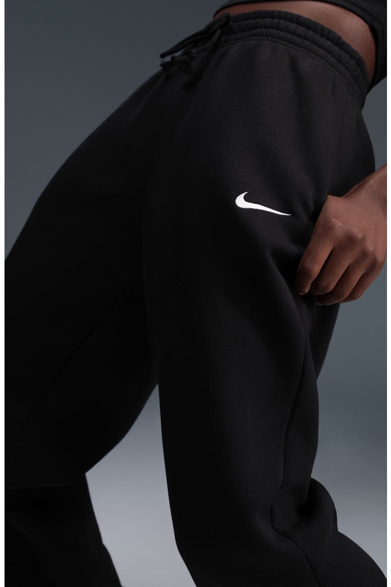 Sportswear Phoenix Fleece High-Waisted Oversized Sweatpants, Alternate, color, 010 010 BLACK/SAIL