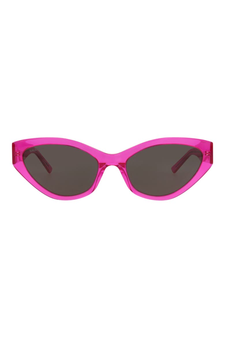 57mm Cat Eye Sunglasses, Main, color, FUCHSIA FUCHSIA GREY