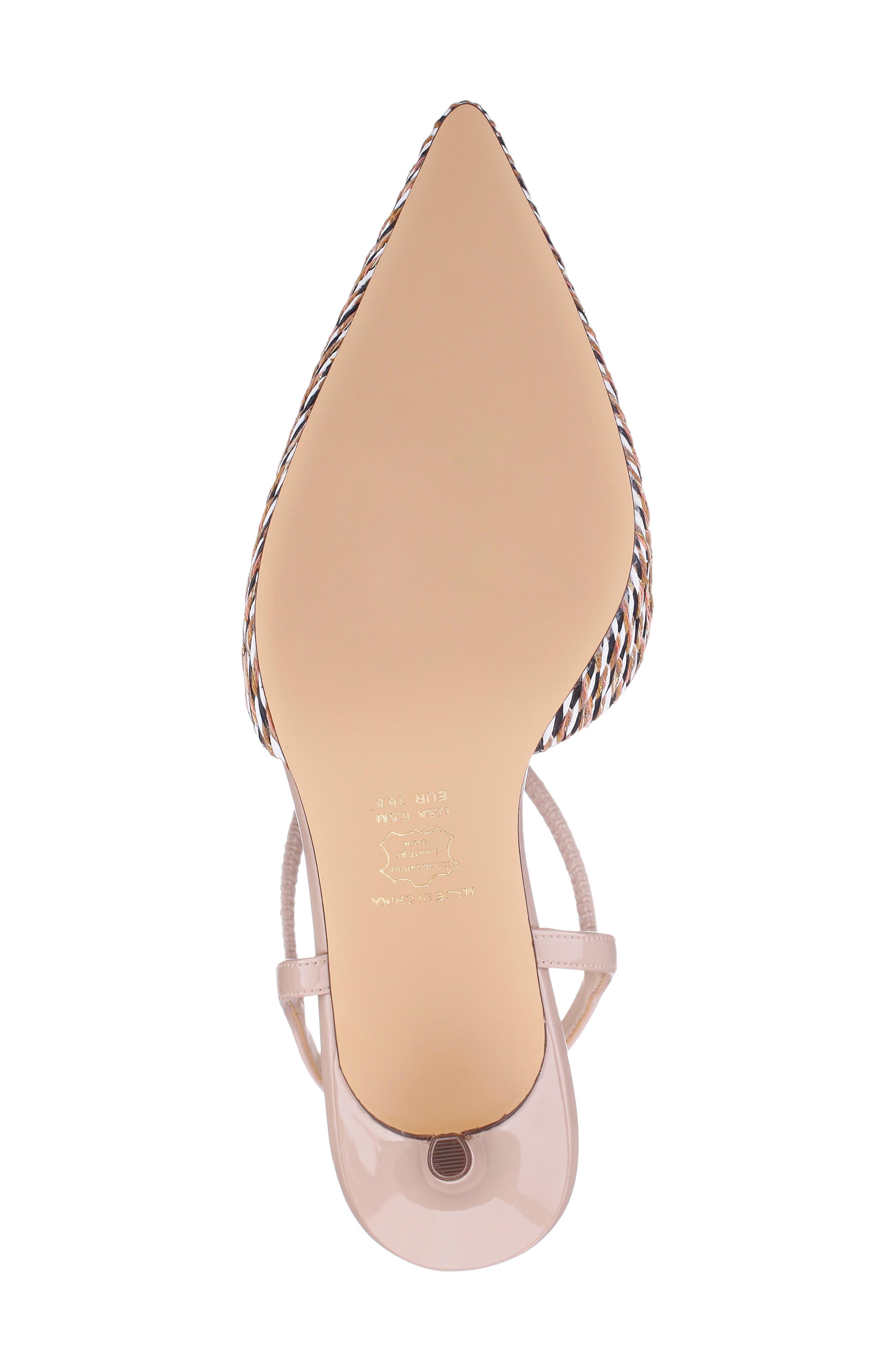 Nina Teena Pointed Toe Ankle Strap Pump, Alternate, color, Beige