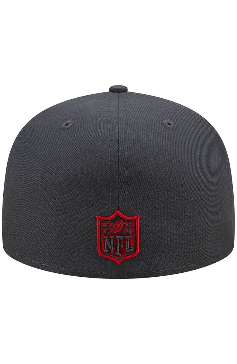 New Era Men's New Era Graphite Tampa Bay Buccaneers Color Dim 59FIFTY Fitted Hat, Alternate, color,