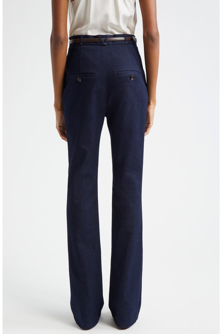 Gracie High Waist Pintuck Pleat Belted Jeans, Alternate, color, MIDNIGHT WASH