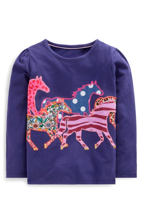 Kids' Puff Sleeve Applique T-Shirt