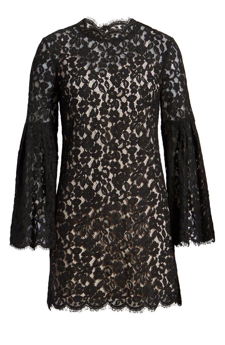 Endless Rose Long Sleeve Lace Shift Dress, Alternate, color, 