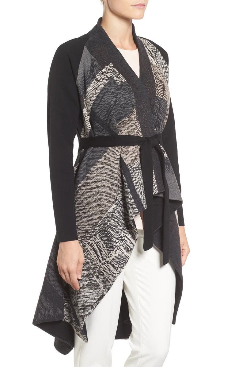 NIC+ZOE Pyramid Twirl Belted Cardigan, Alternate, color,