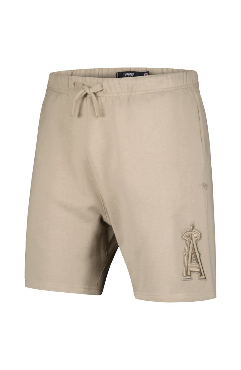 PRO STANDARD Men's Pro Standard Khaki Los Angeles Angels Neutral Fleece Shorts, Alternate, color, Khaki