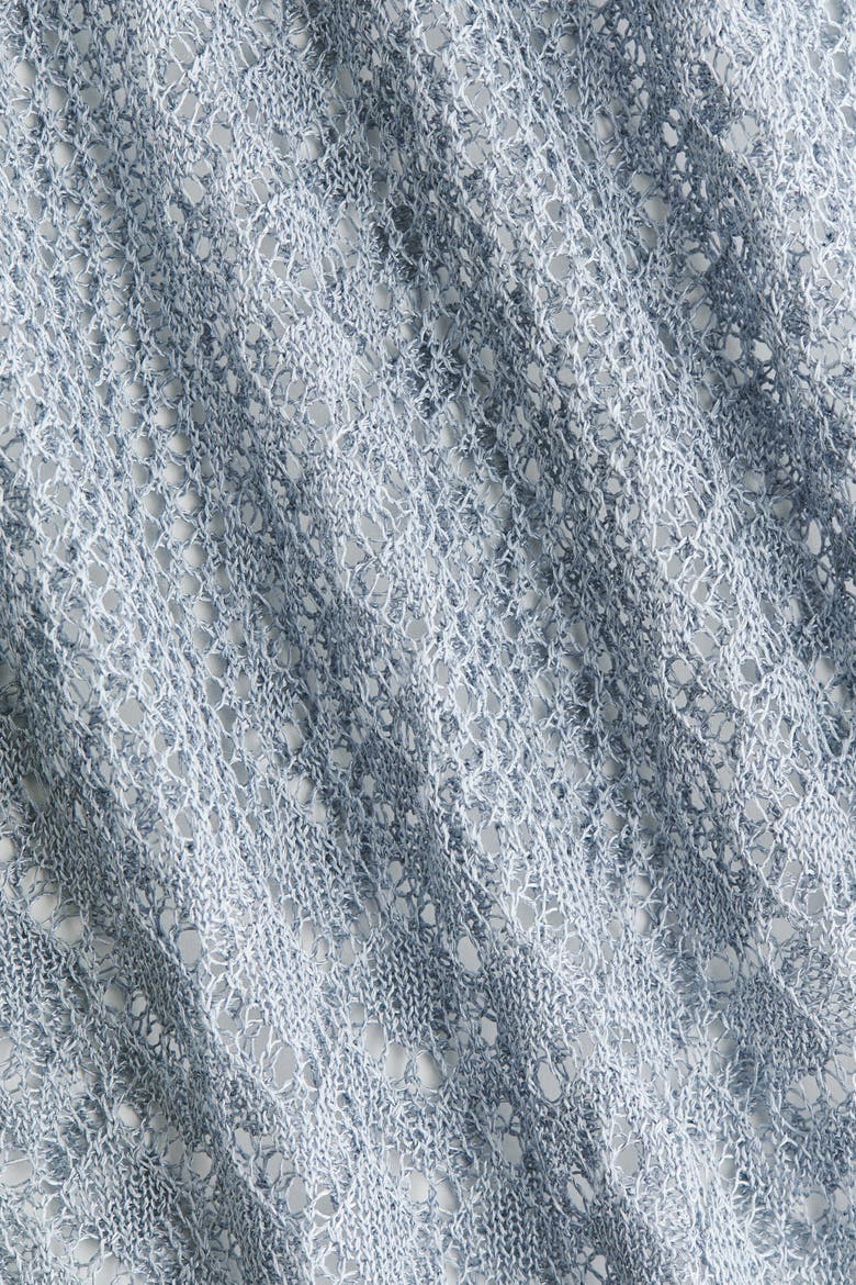 Crochet-look Maxi Dress, Alternate, color, Light blue