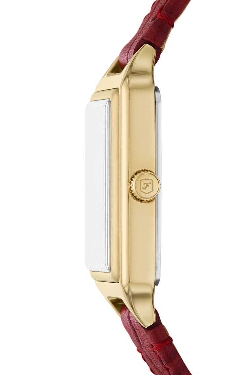 Fossil Raquel Leather Strap Watch, 23mm, Alternate, color,