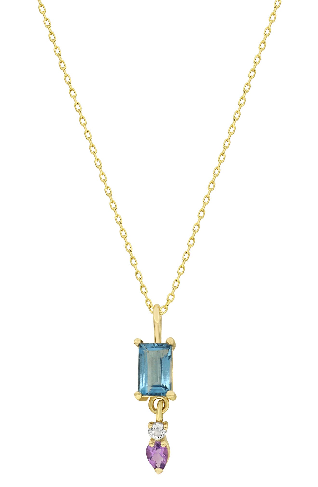 Bony Levy Color 14K Gold Mixed Stone Pendant Necklace