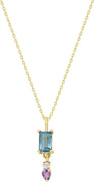 Bony Levy Color 14K Gold Mixed Stone Pendant Necklace