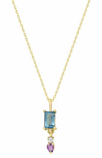 Bony Levy Color 14K Gold Mixed Stone Pendant Necklace