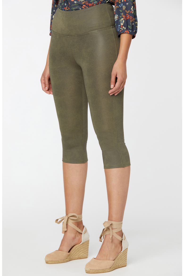 Pull-On Capri Leggings, Alternate, color, MOSS