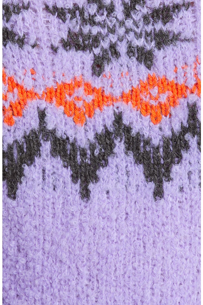 Hand Knit Lopi Alpaca Blend Sweater, Alternate, color, VIOLET