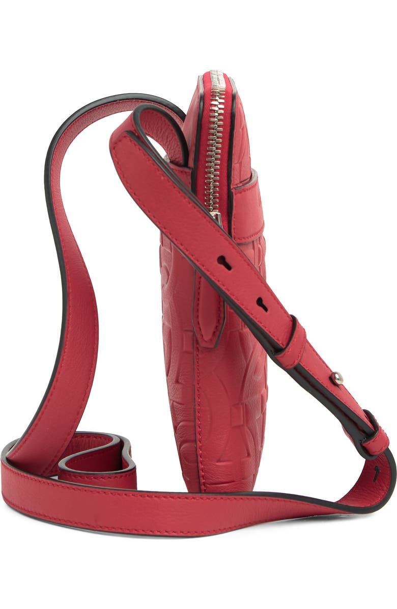 FERRAGAMO Gancini Embossed Leather Travel Crossbody Bag, Alternate, color,