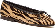 Loeffler Randall Noella Zebra Genuine Calf Hair Flat