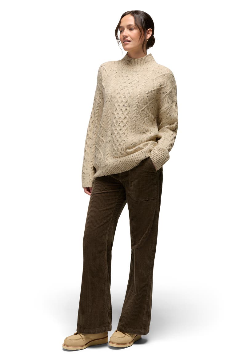 Amber Mountain Cable Sweater, Alternate, color, STONE